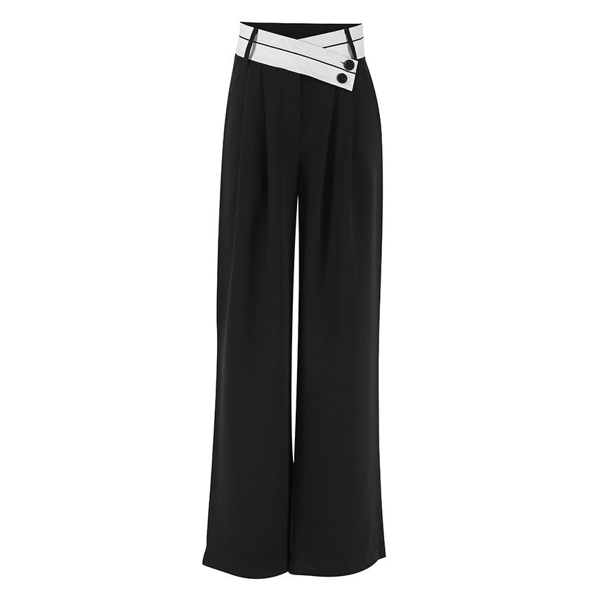 Casual Wide-leg Trousers Design Sense